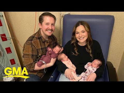 Thumbnail for Montana couple welcomes rare set of identical triplets